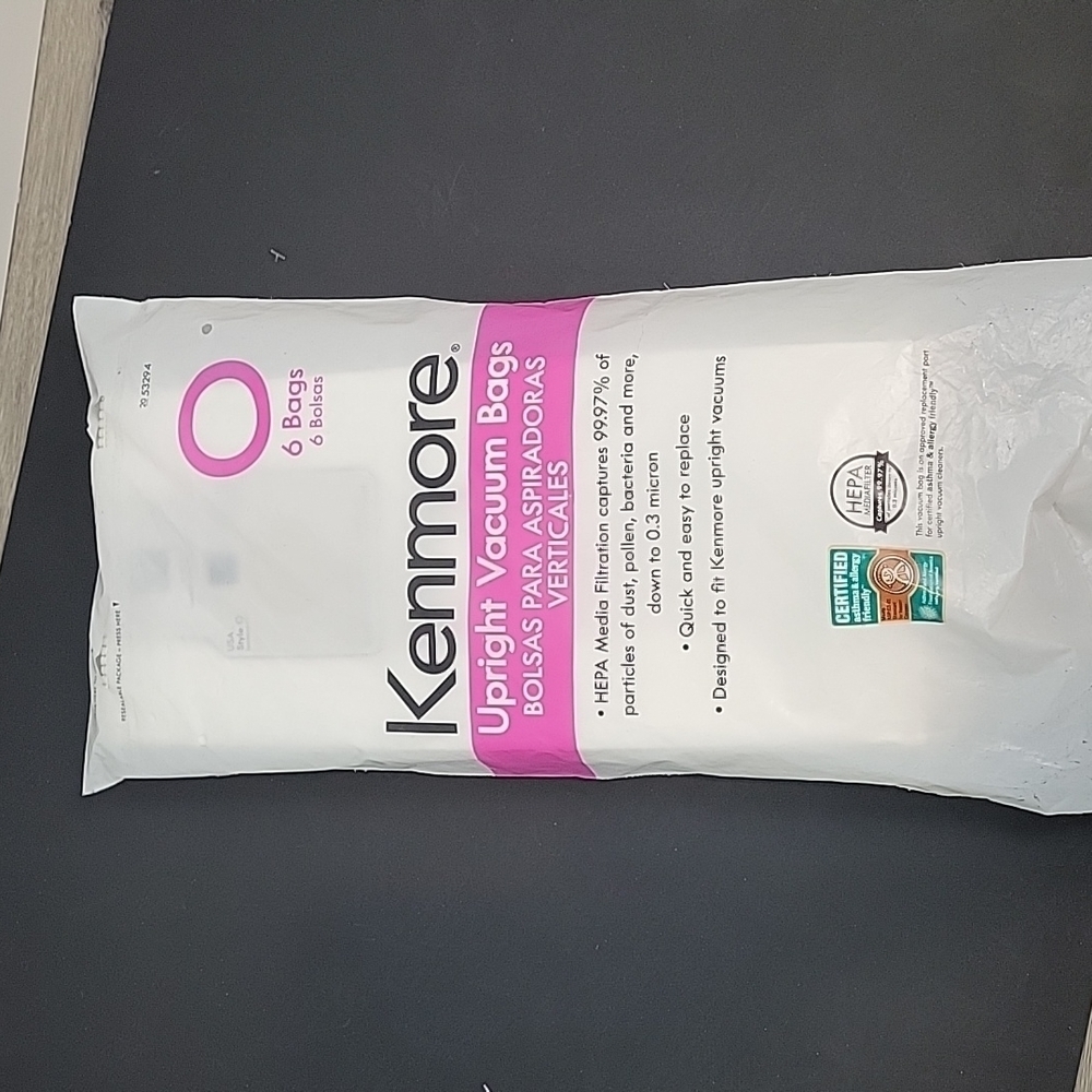 KENMORE Upright Vacuum bags Style O 53294 6 bags